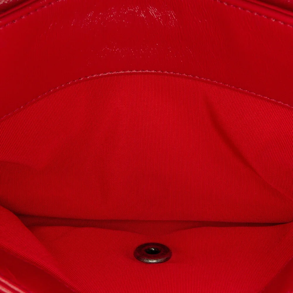 Auth Chanel Cc Crinkled Skin Chain Flap #157799C23B - Picture 6 of 12